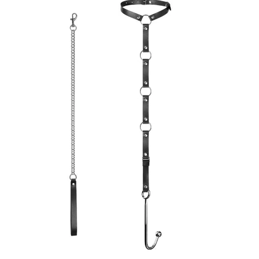 Anal Kinky 5853 Leash EverydayUse with Collar and Hook 0315